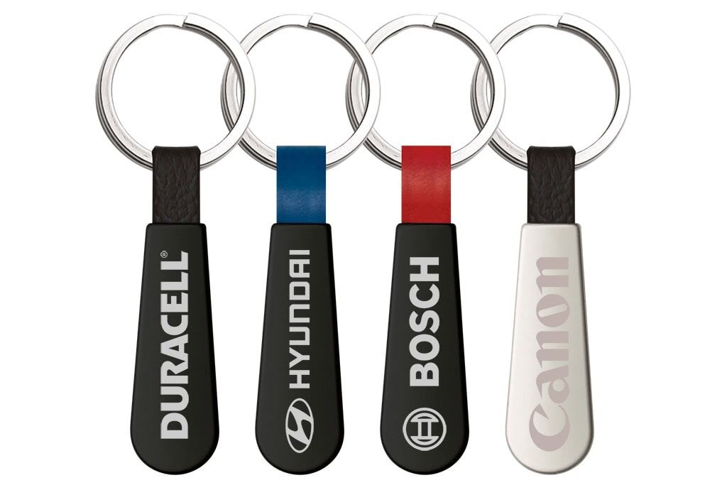 Metal & Leather Keychain